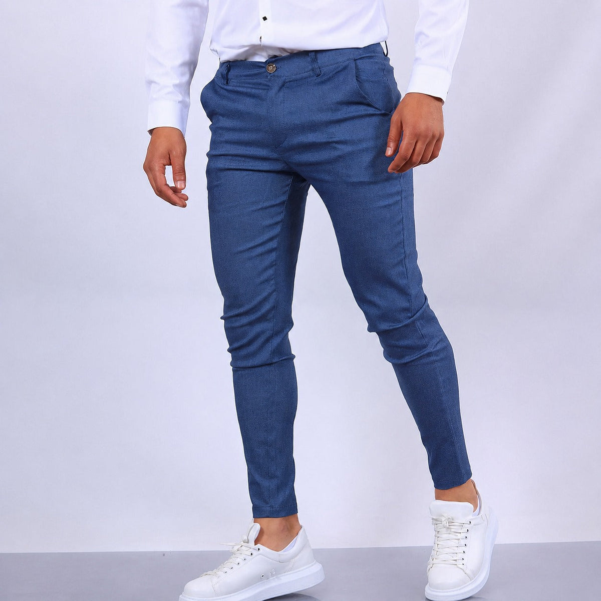 Arjun - Calças sociais masculinas, elegantes e de corte slim