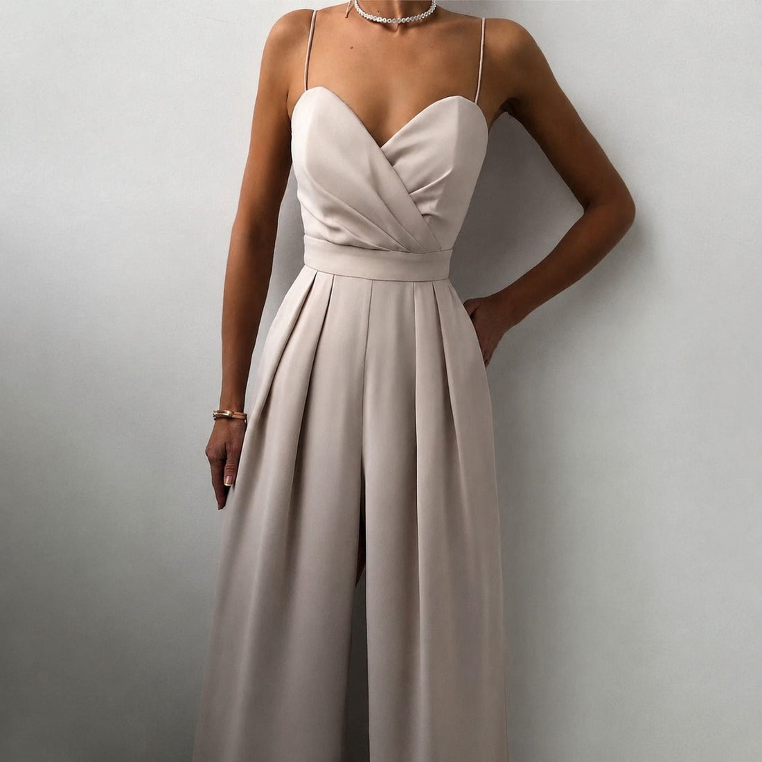 Becca - Macacão elegante de cintura alta