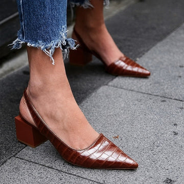 Caroline - Saltos Slingback Confortáveis para Mulheres