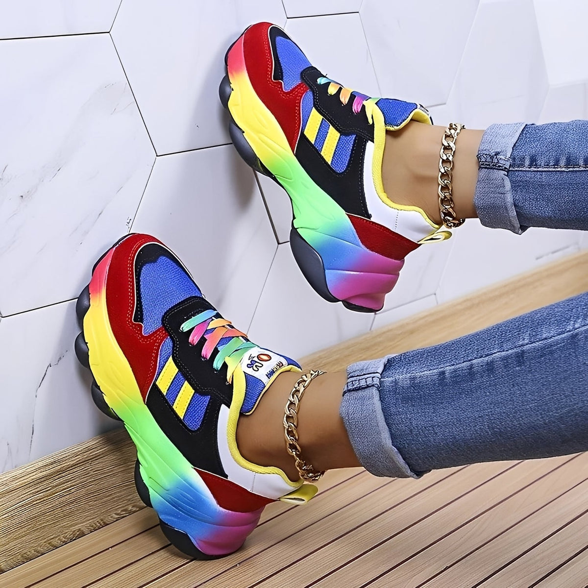 Erika - Sapatos Rainbow confortáveis