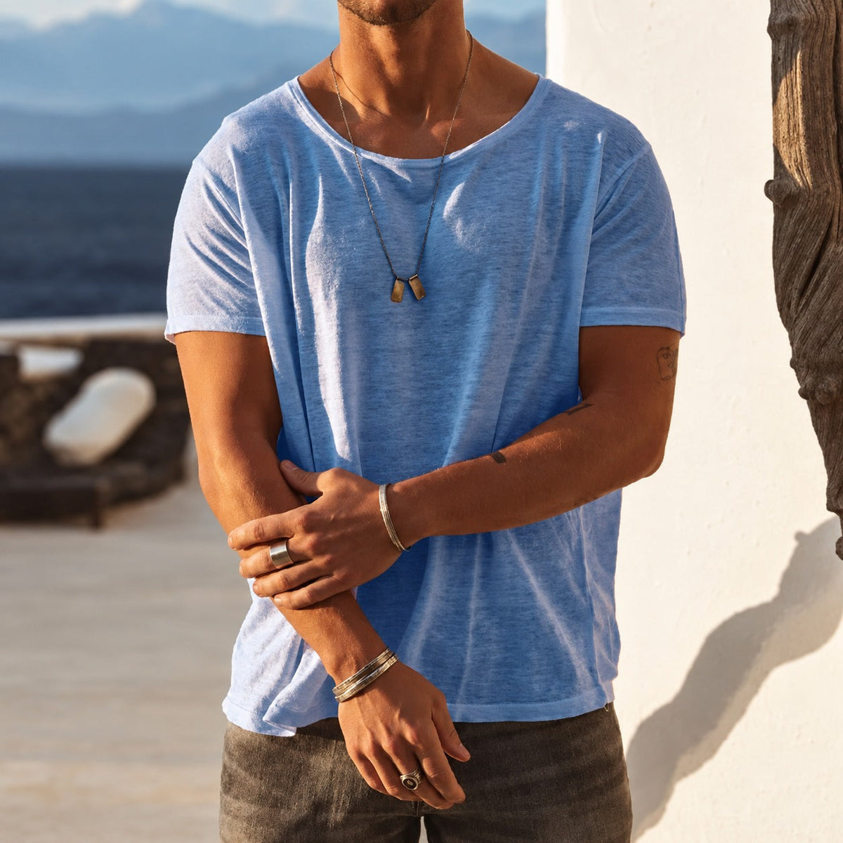 Lennon – Camiseta Casual do Dia a Dia com Ajuste Confortável