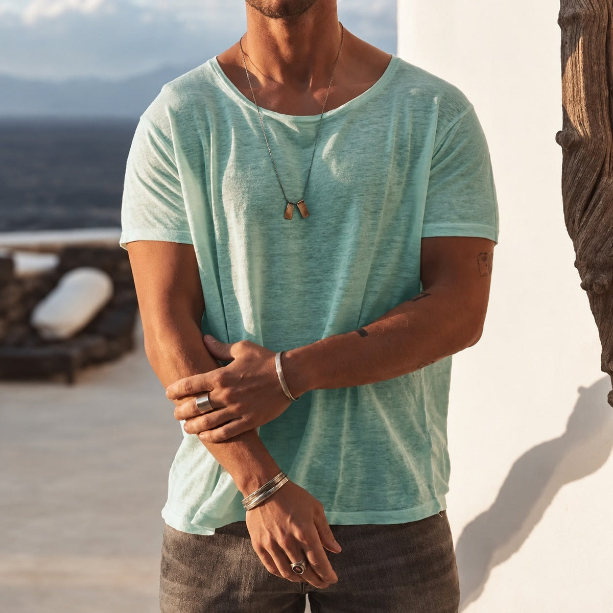 Lennon – Camiseta Casual do Dia a Dia com Ajuste Confortável