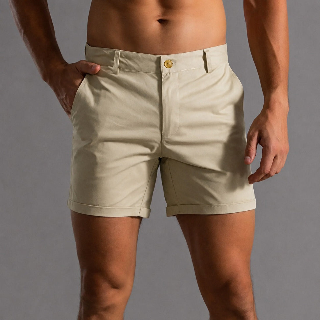 Andrie - Shorts chino masculinos com estilo