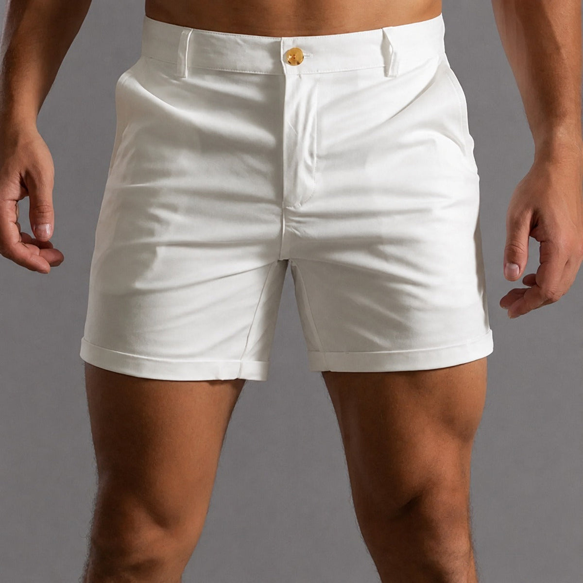 Andrie - Shorts chino masculinos com estilo