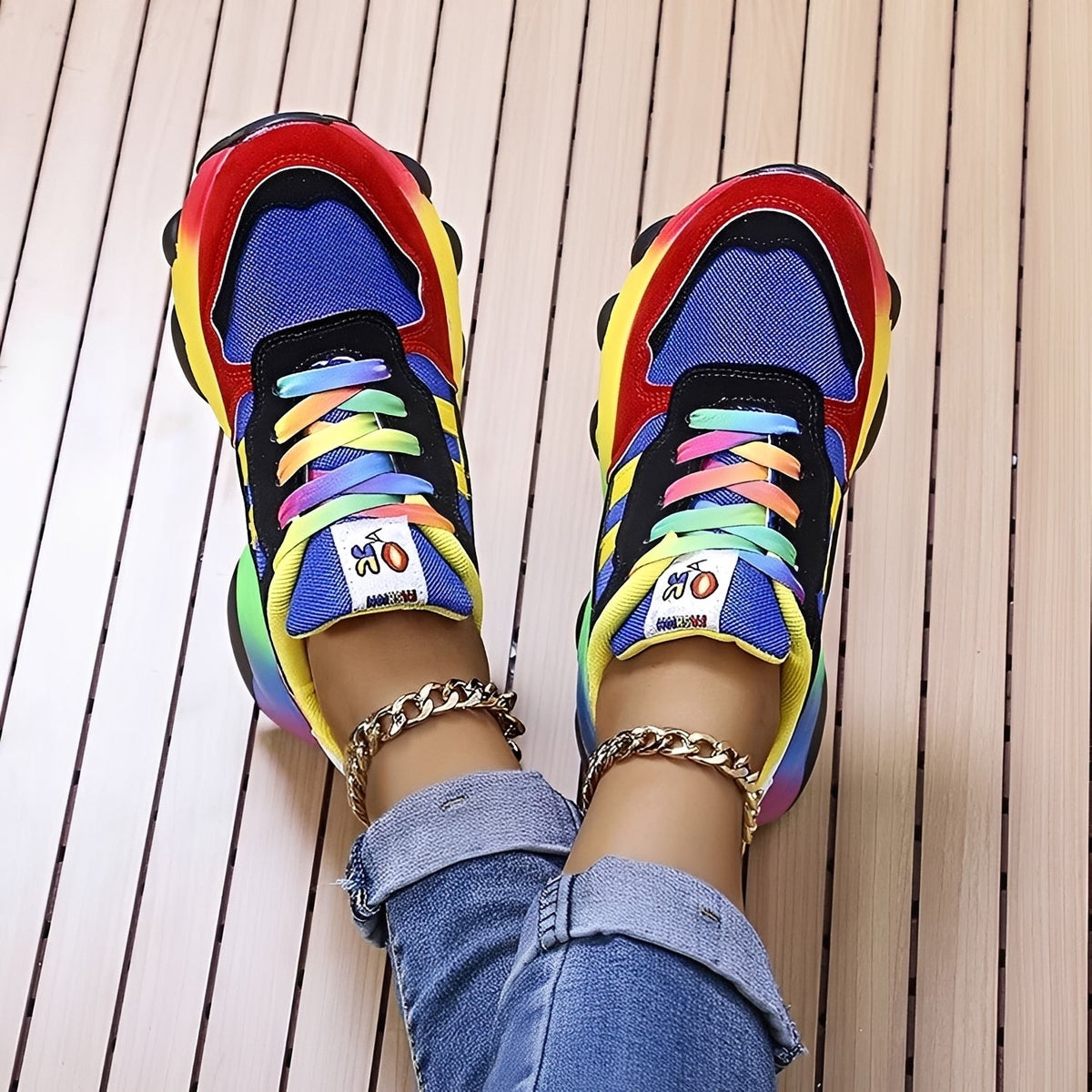 Erika - Sapatos Rainbow confortáveis