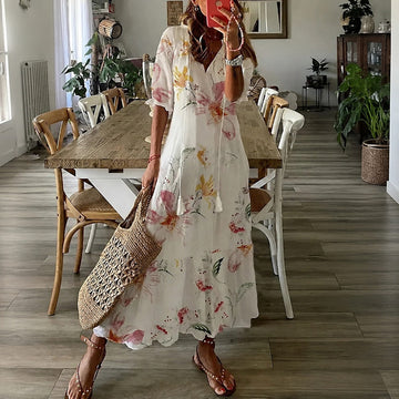 Claidel - Vestido fascinante em estilo boêmio