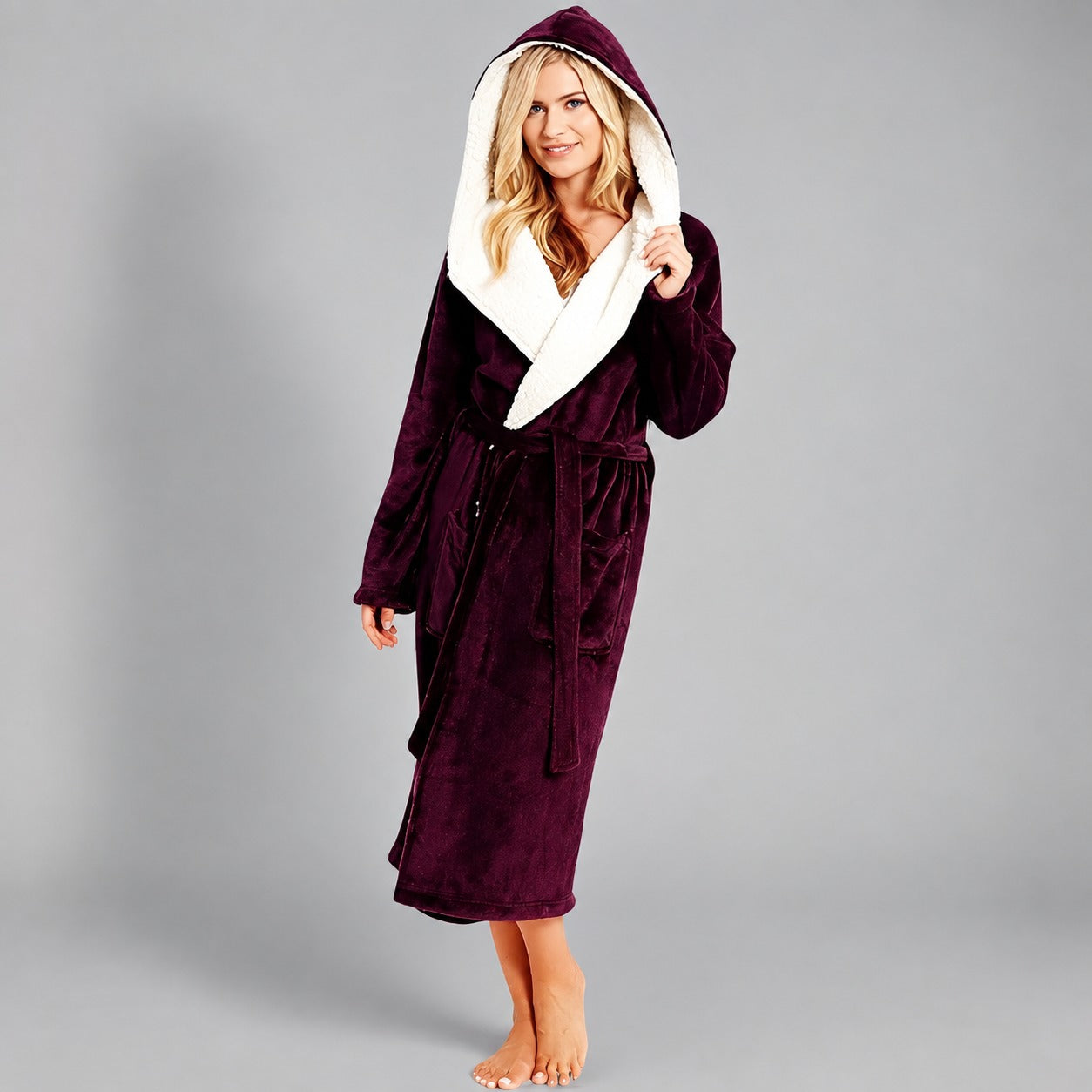 Aleta - Robe longo e macio para mulheres