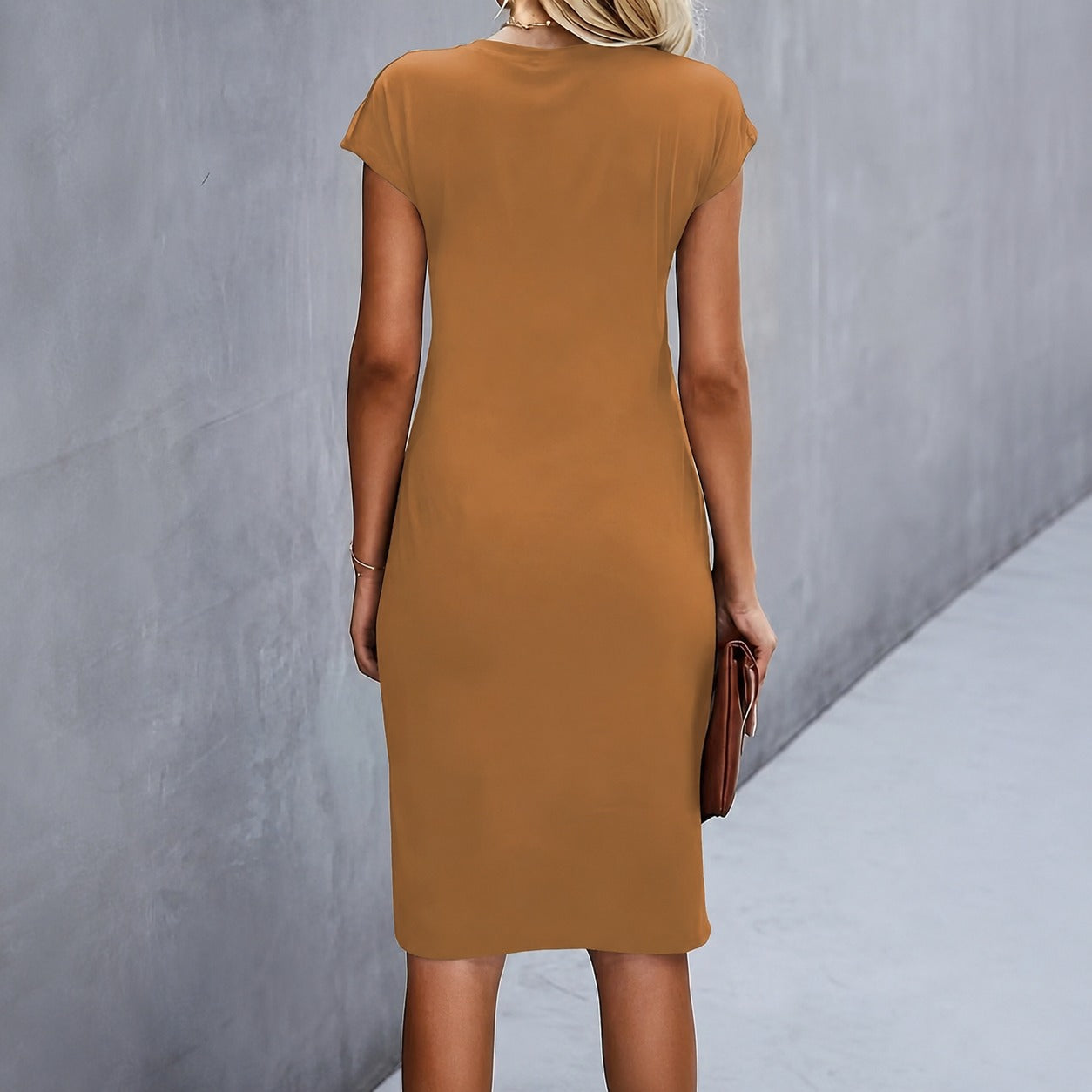 Reilly - Vestido midi com laço decorativo na frente