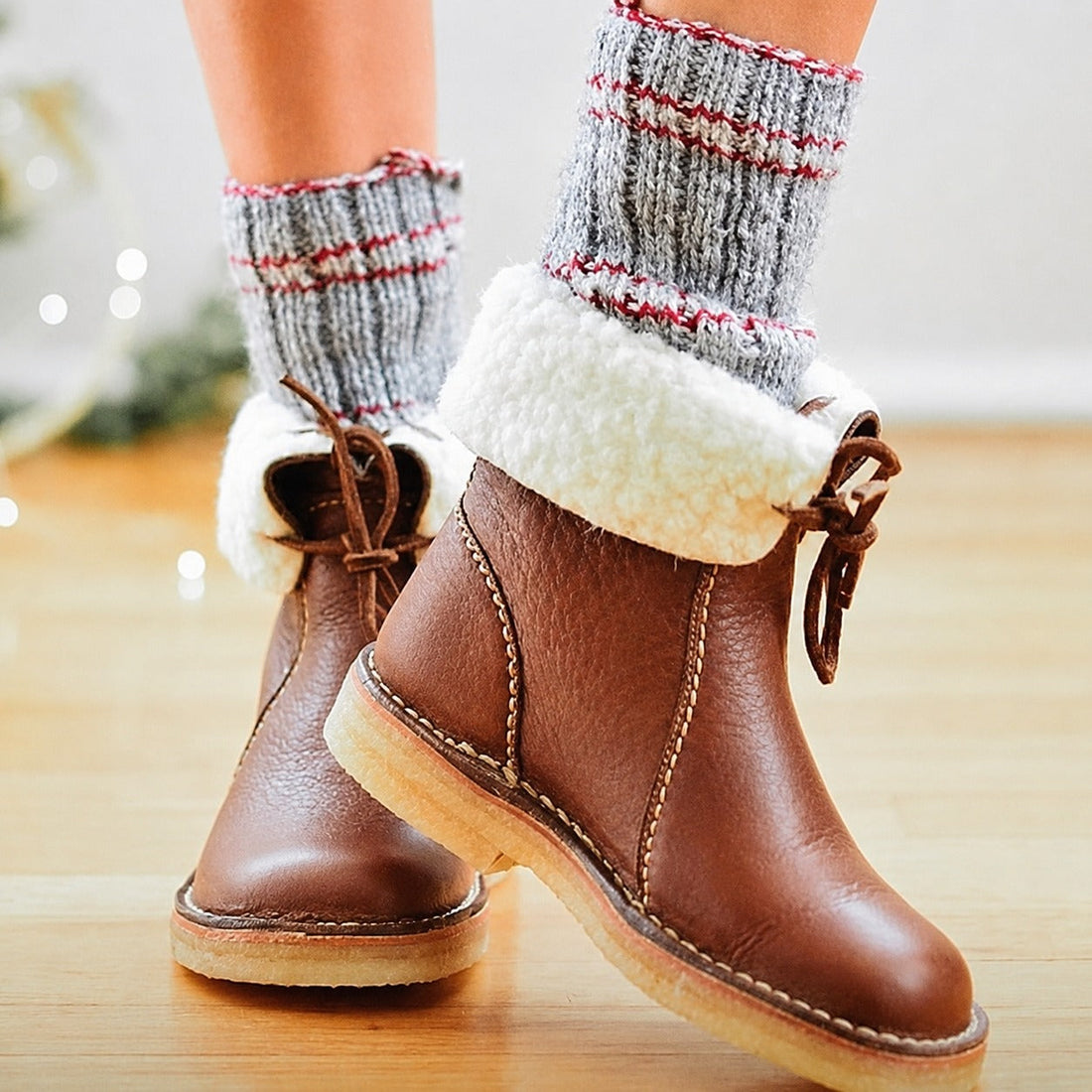 Asami - Botas femininas com forro quente