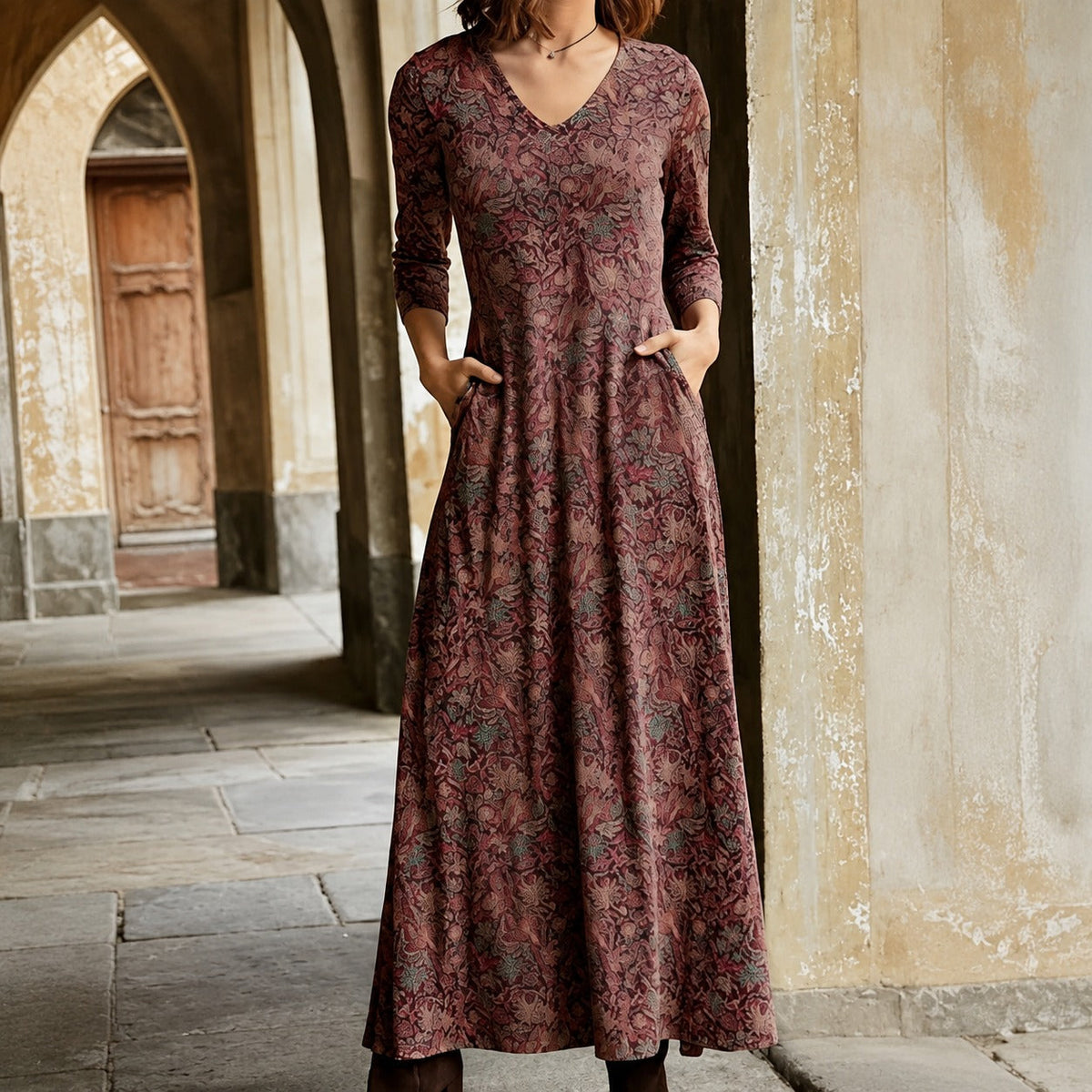 Sophie - Vestido clássico de manga longa para mulheres