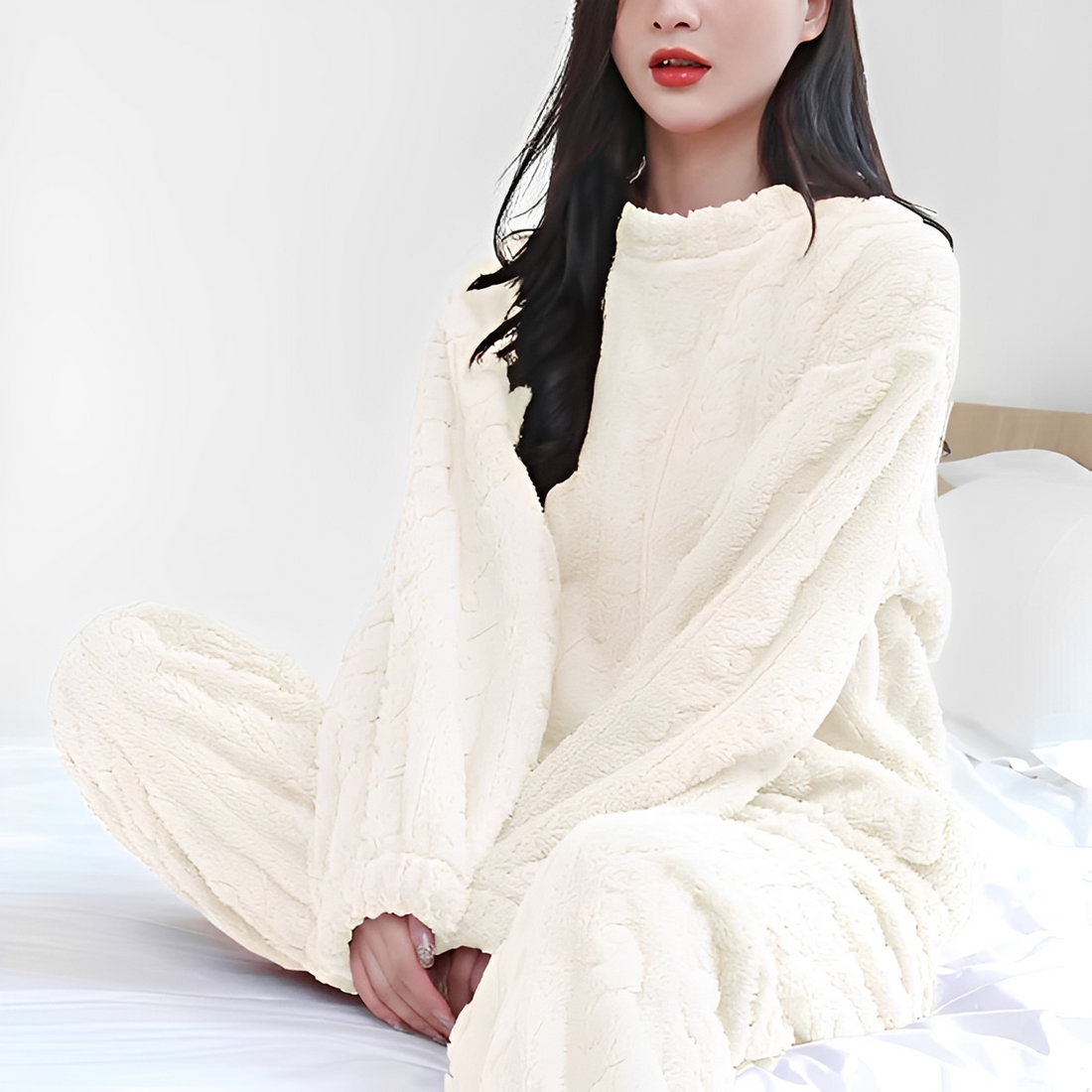 Melysa - Conjunto de pijama aconchegante e confortável