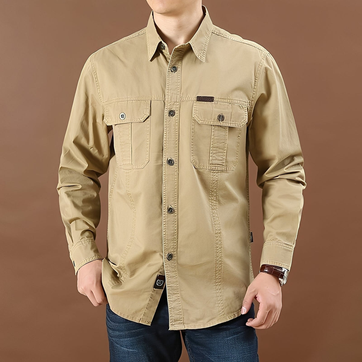 Randulph - Camisa casual e robusta