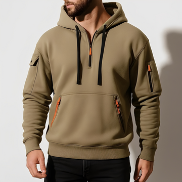Burton - Moletom com capuz confortável de meio zíper