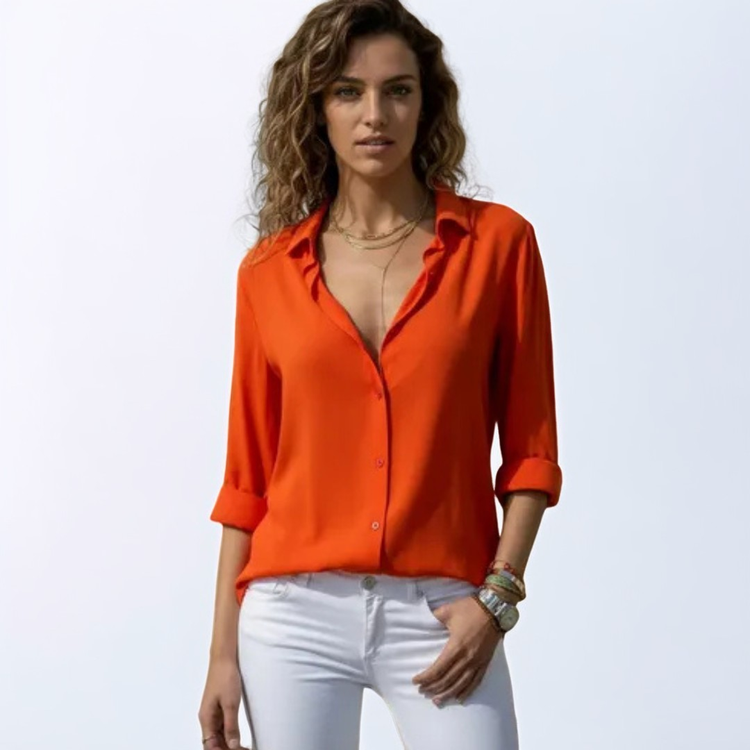 Delilah - Blusa elegante com mangas compridas