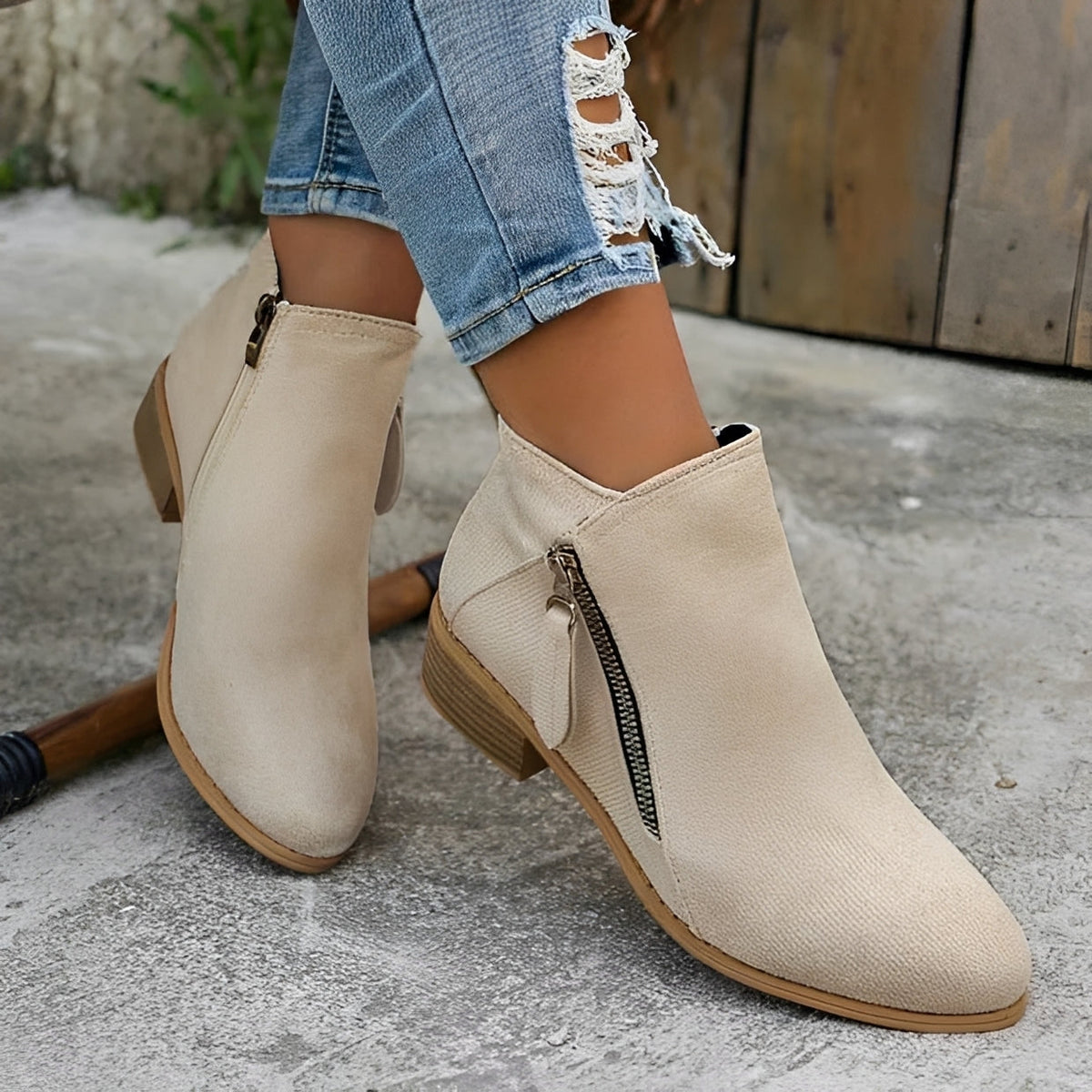 Klara - Botas elegantes e chiques com zíper