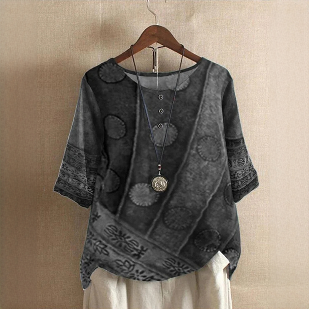 Jessel - Blusa elegante com decote redondo