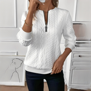 Hedie - Suéter com zíper elegante e chique