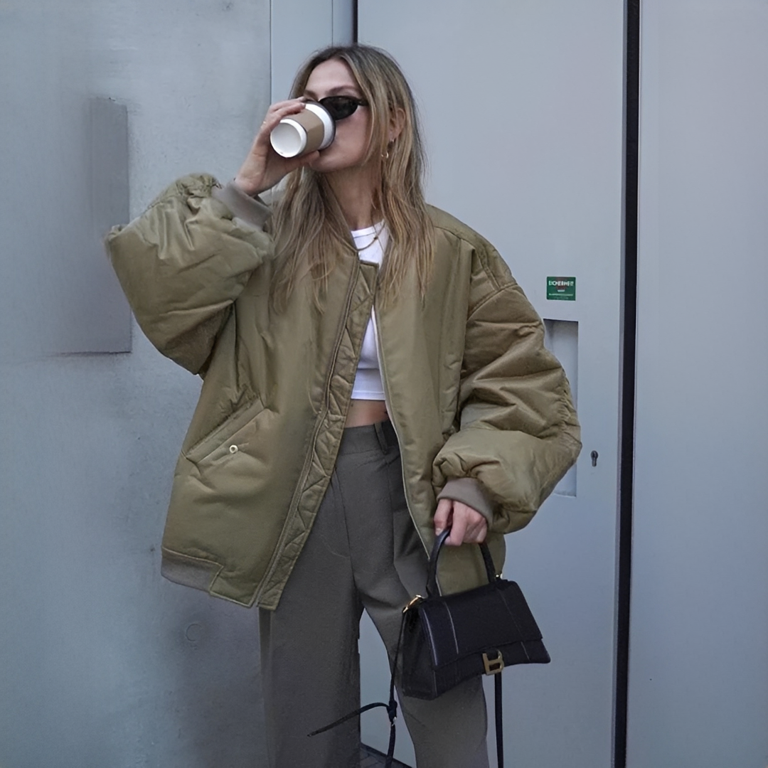 Fellaine - Jaqueta bomber oversized aconchegante