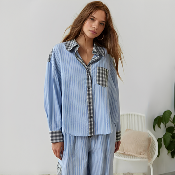 Ellenora - Conjunto de pijama confortável e quente