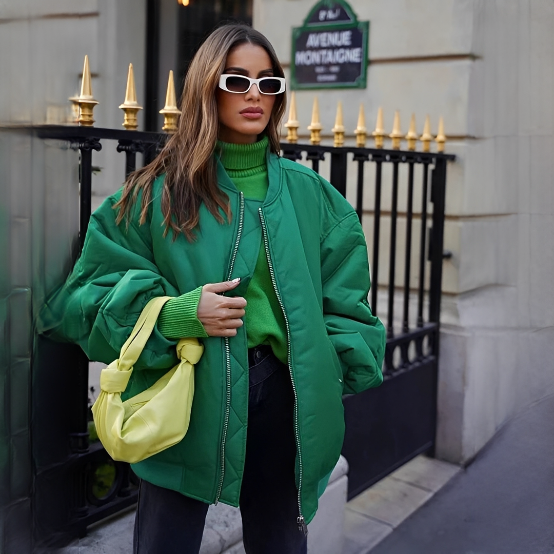 Fellaine - Jaqueta bomber oversized aconchegante