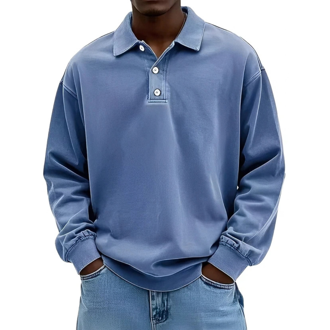 Clayton - Camisa de manga longa clássica e quente