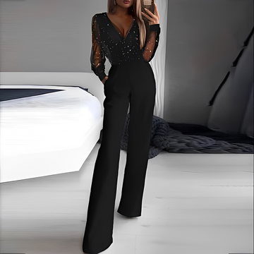Arianna - Elegante macacão com decote em V