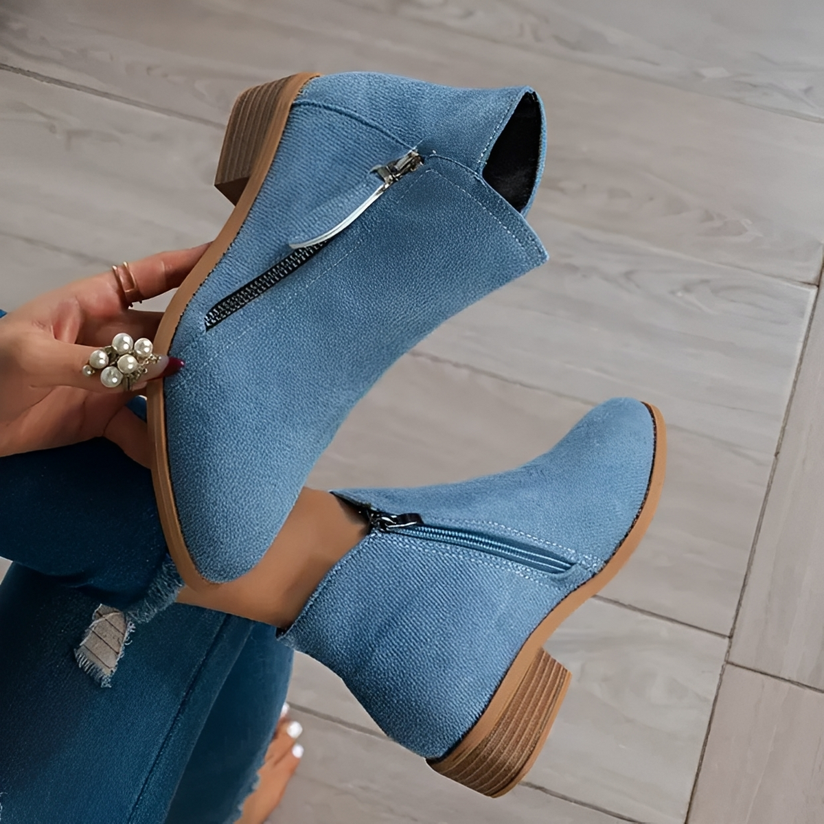 Klara - Botas elegantes e chiques com zíper