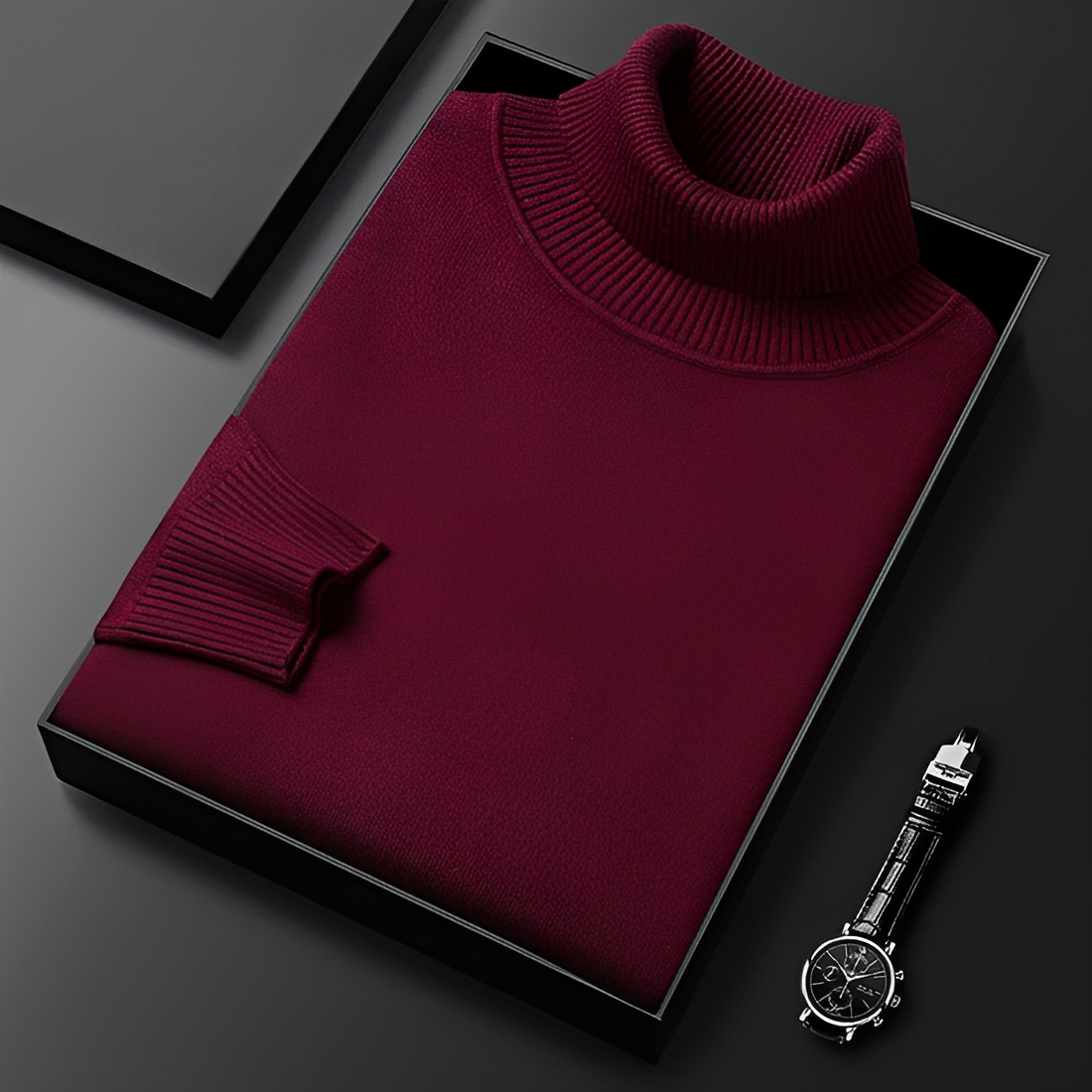 Patrick - Camisola de gola alta elegante e macia