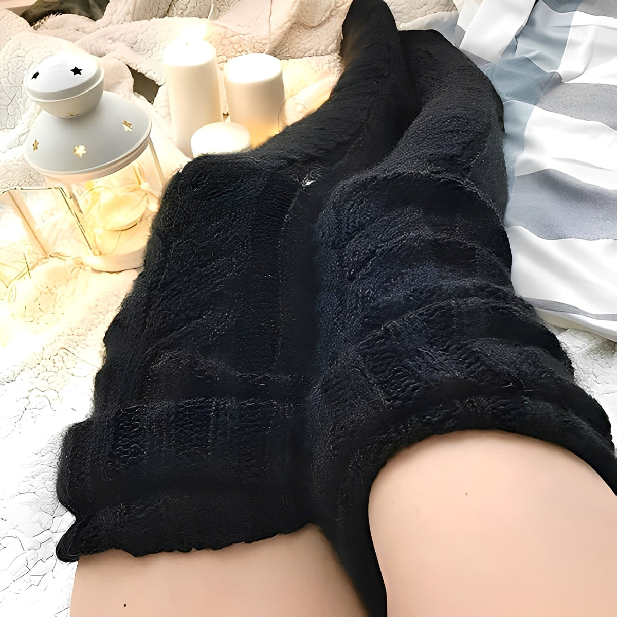 Hailee - Meias overknee aconchegantes e quentes