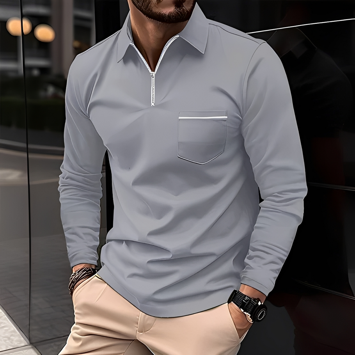 Bernard - Camisa robusta de mangas compridas