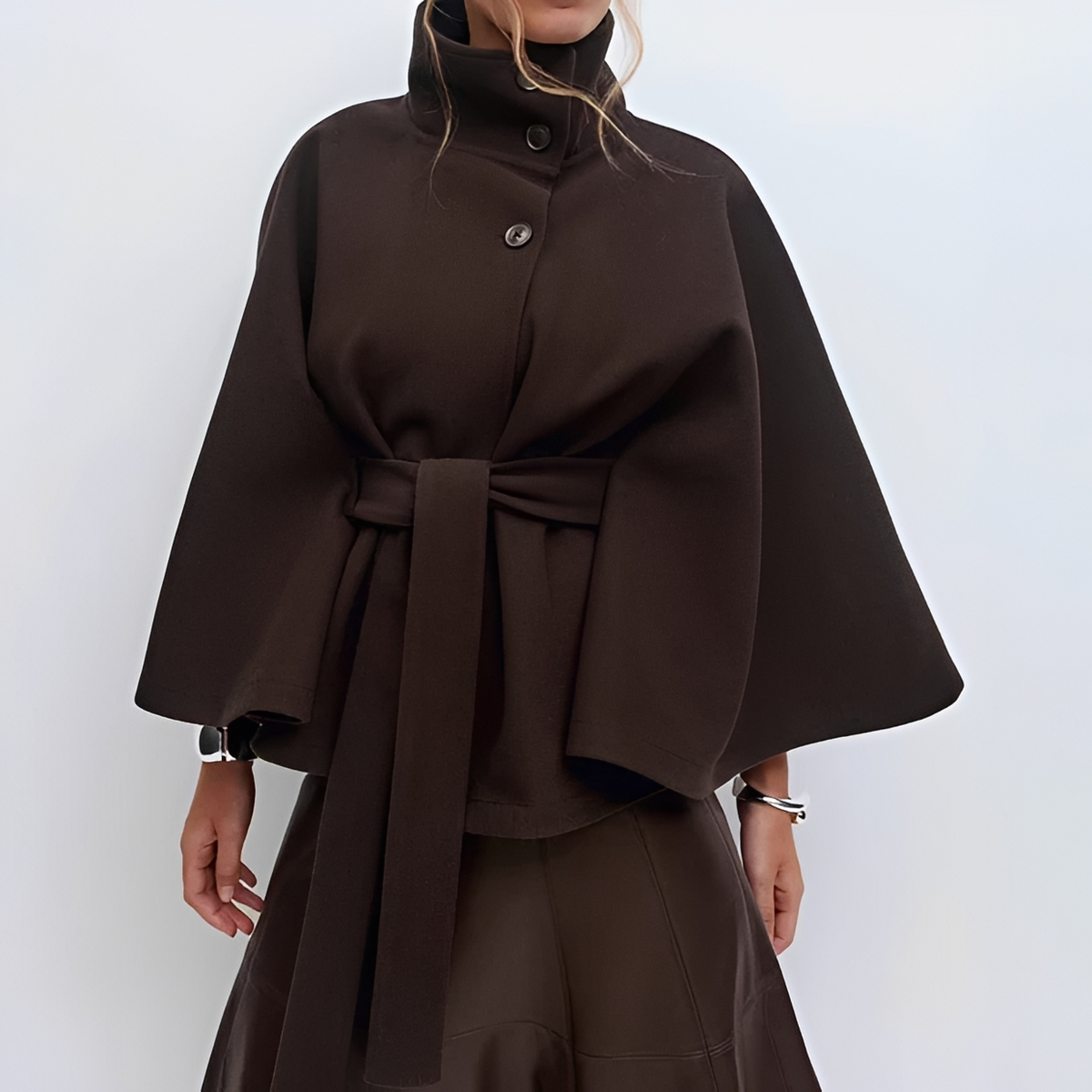 Ginabelle - Jaqueta com cinto elegante e aconchegante