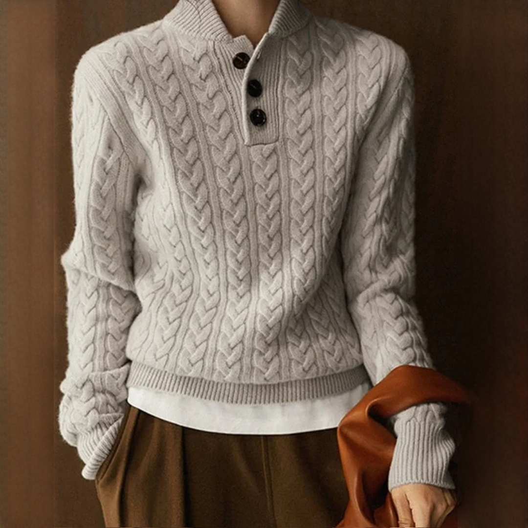 Agnes - Suéter de gola alta elegante e acolhedor