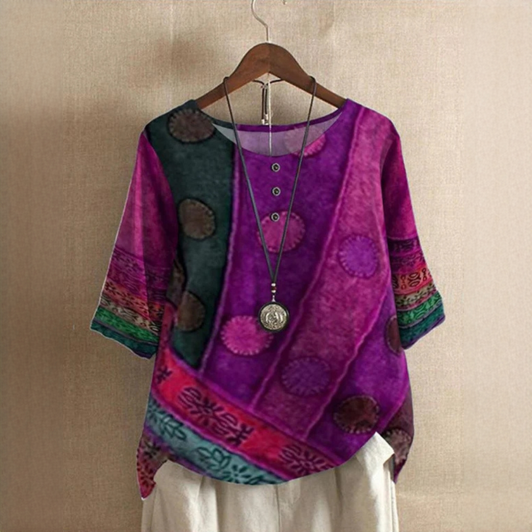 Jessel - Blusa elegante com decote redondo