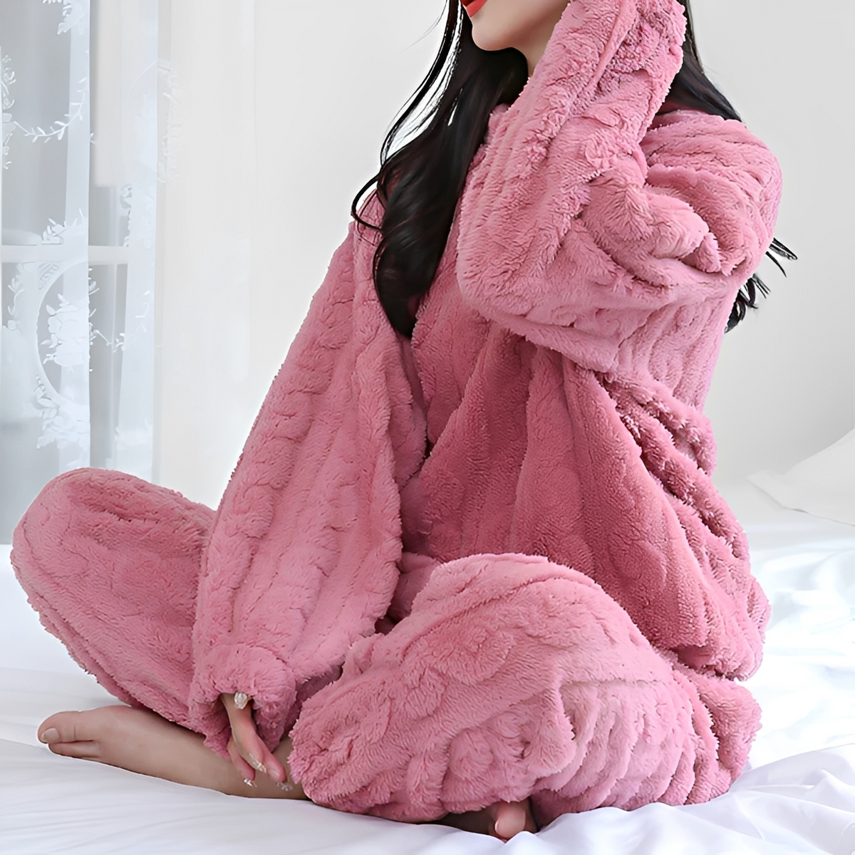 Melysa - Conjunto de pijama aconchegante e confortável