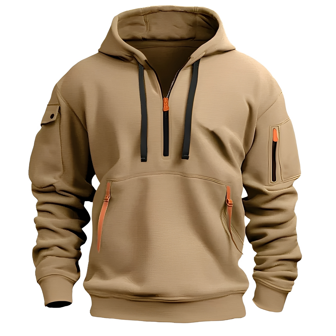 Norton - Hoodie robusto com meio zíper