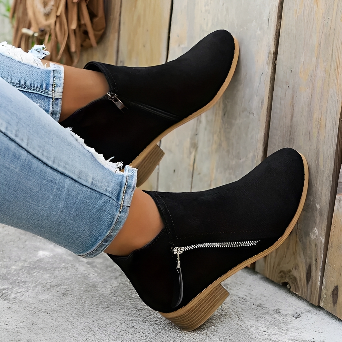 Klara - Botas elegantes e chiques com zíper