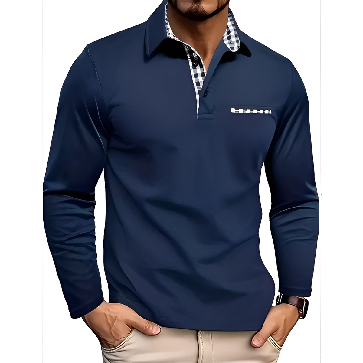 Shael - Camisa de mangas compridas clássica e acolhedora