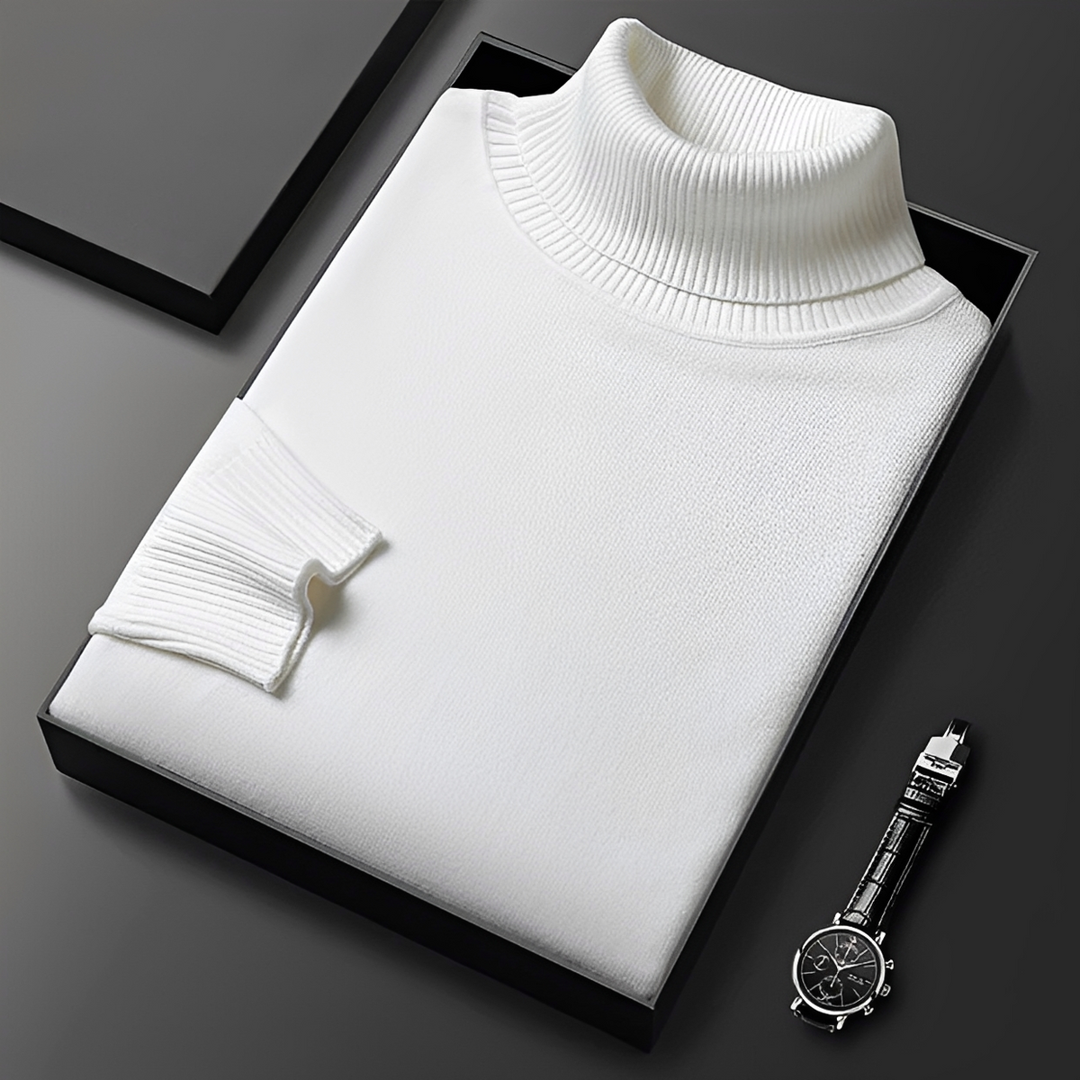 Patrick - Camisola de gola alta elegante e macia