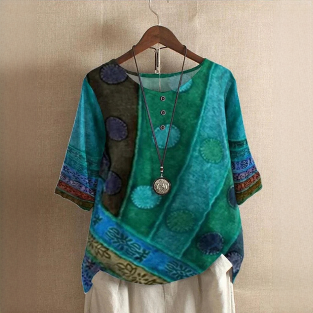 Jessel - Blusa elegante com decote redondo