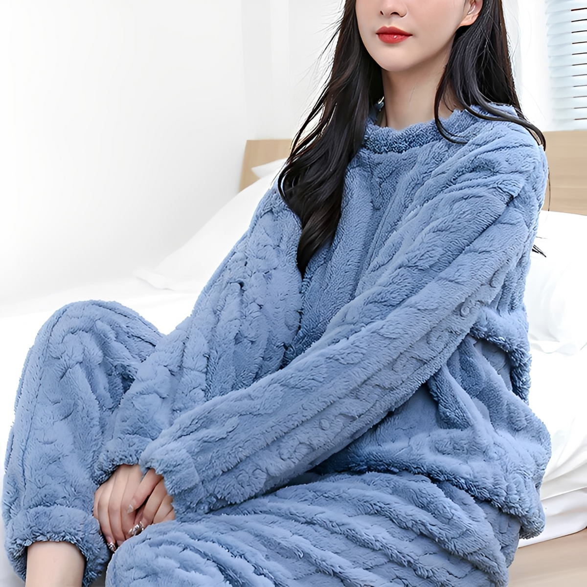 Melysa - Conjunto de pijama aconchegante e confortável