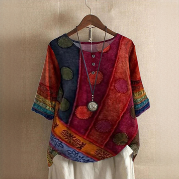 Jessel - Blusa elegante com decote redondo