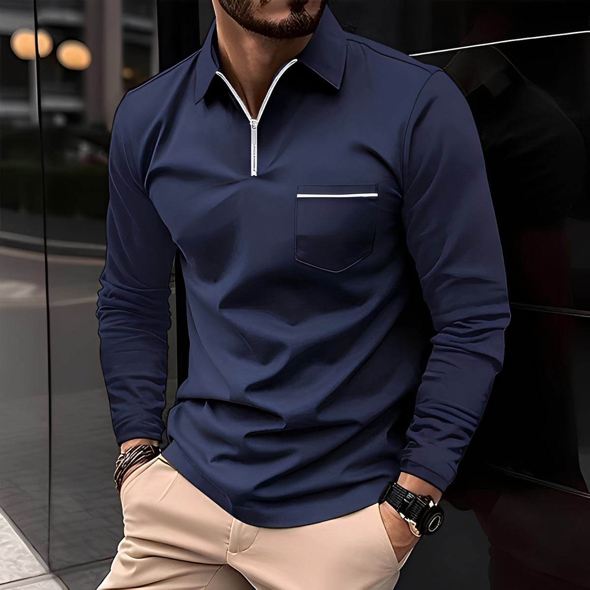 Bernard - Camisa robusta de mangas compridas