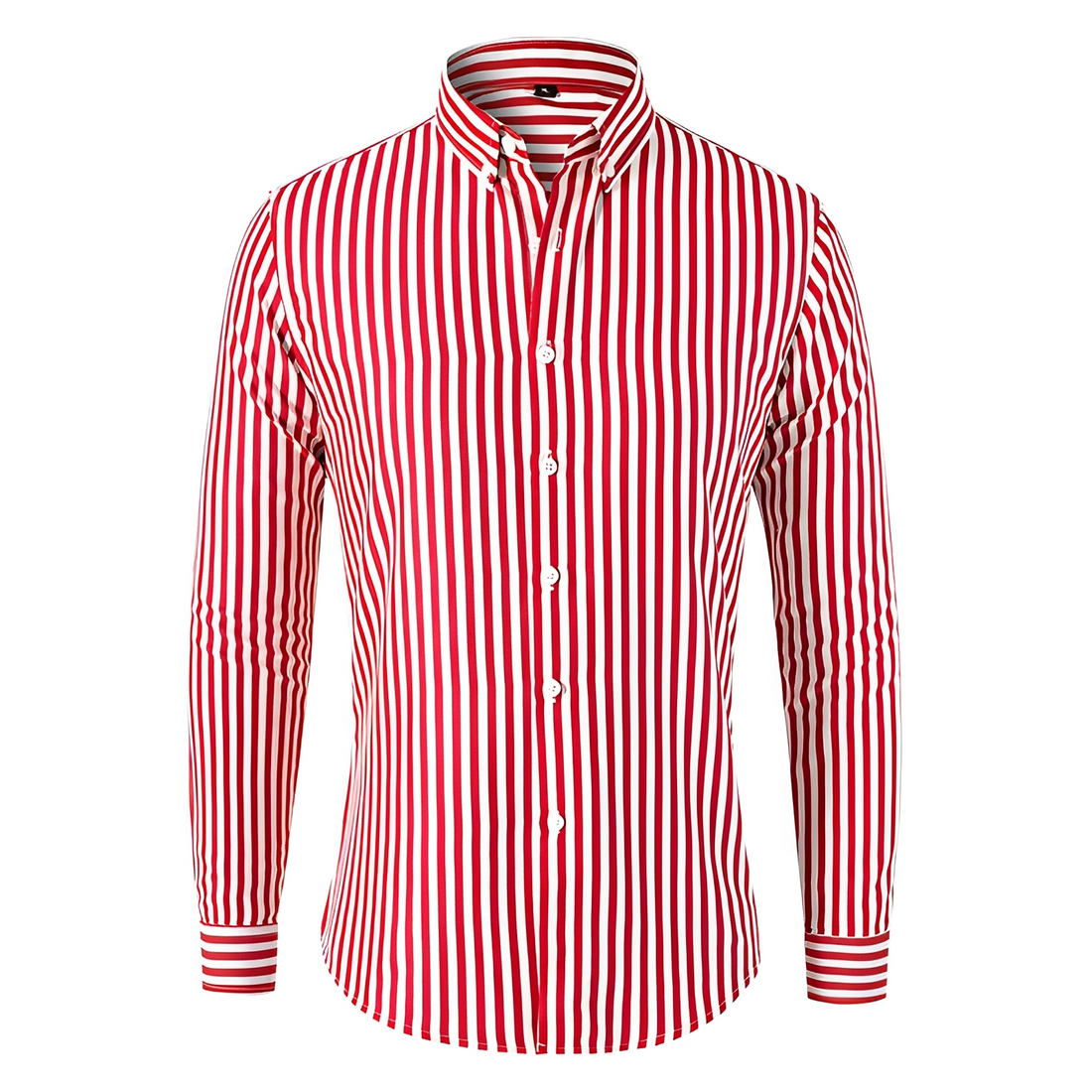 Dennis - Camisa de manga comprida com listras e ajuste relaxado