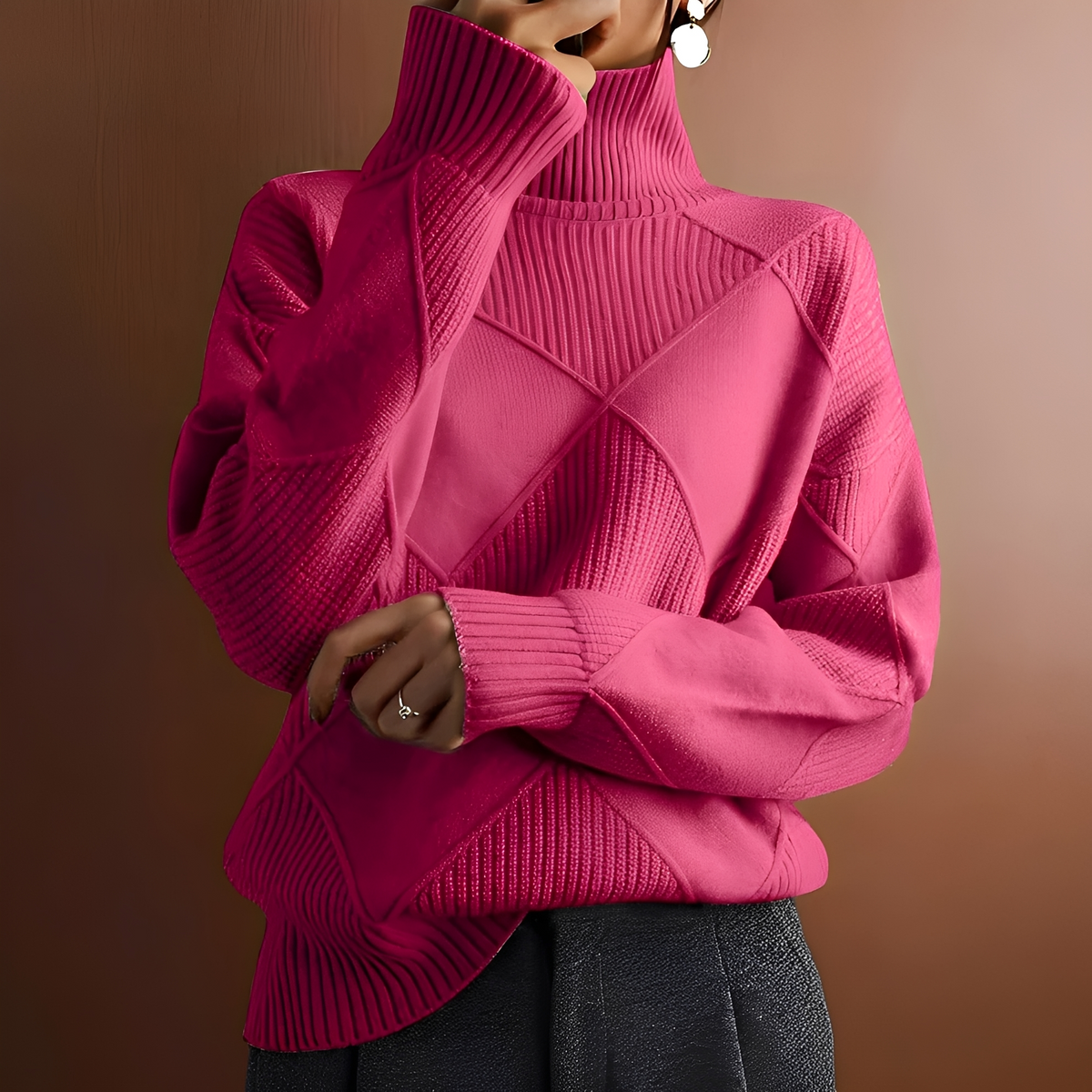 Morgan - Suéter quente com gola alta