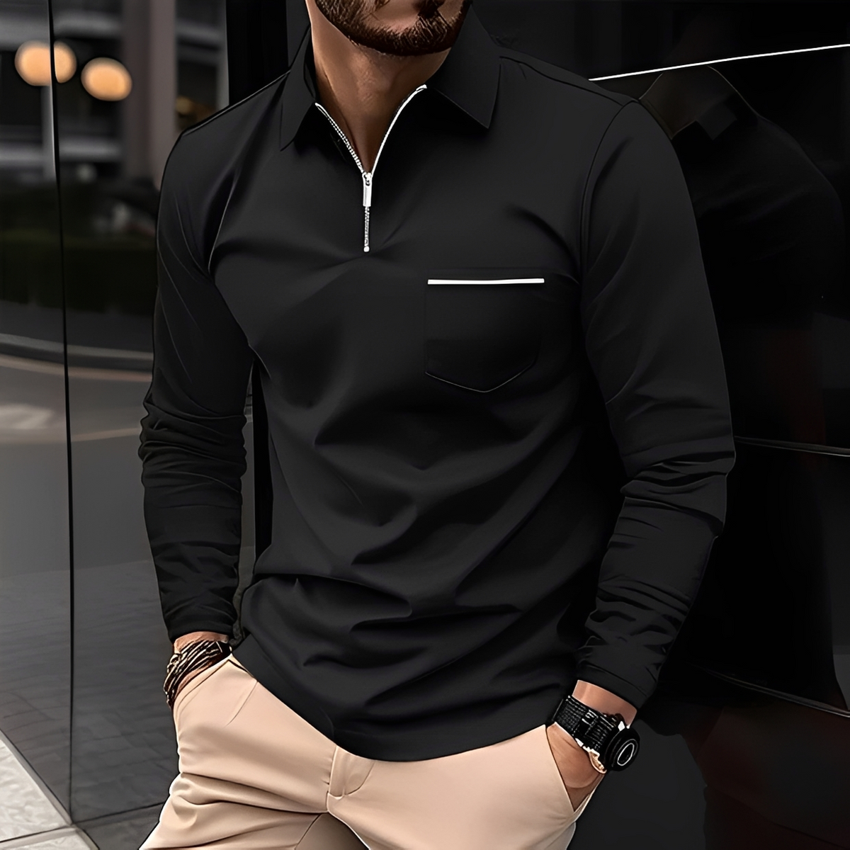 Randelle - Camisa casual de mangas compridas