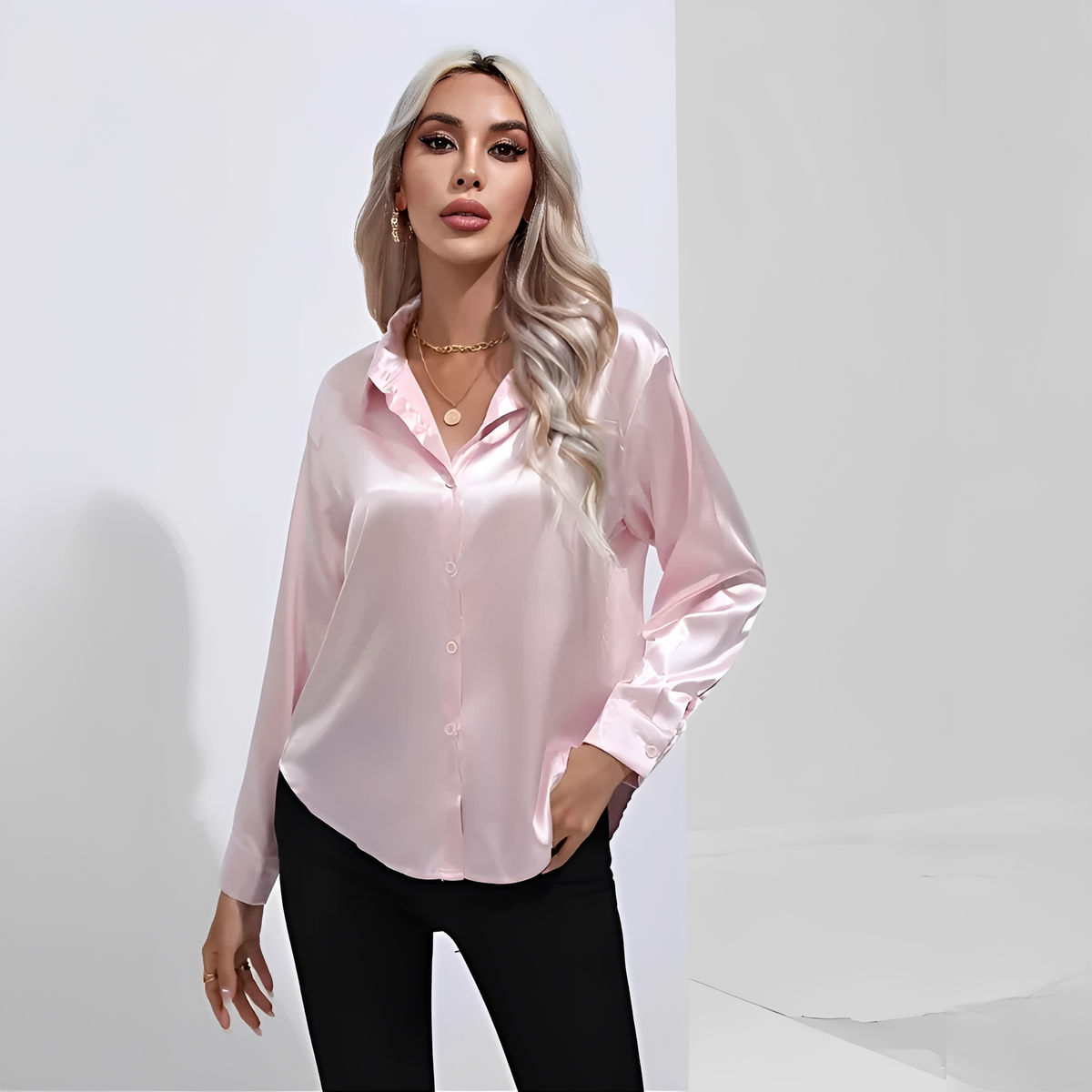 Liliane - Blusa elegante com mangas compridas