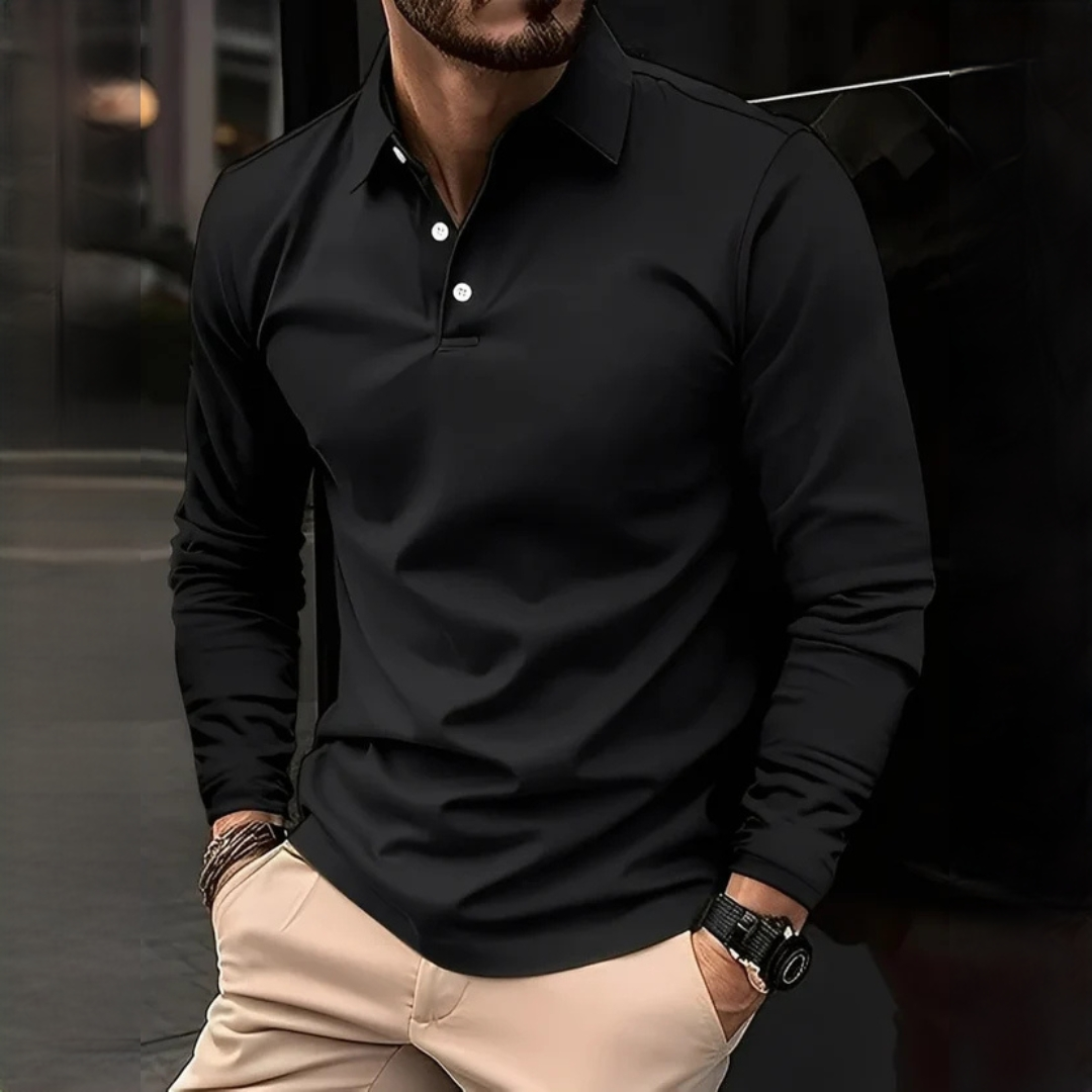 Brence - Camisa clássica de mangas compridas