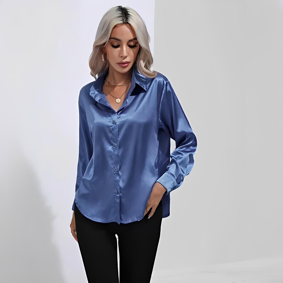 Liliane - Blusa elegante com mangas compridas