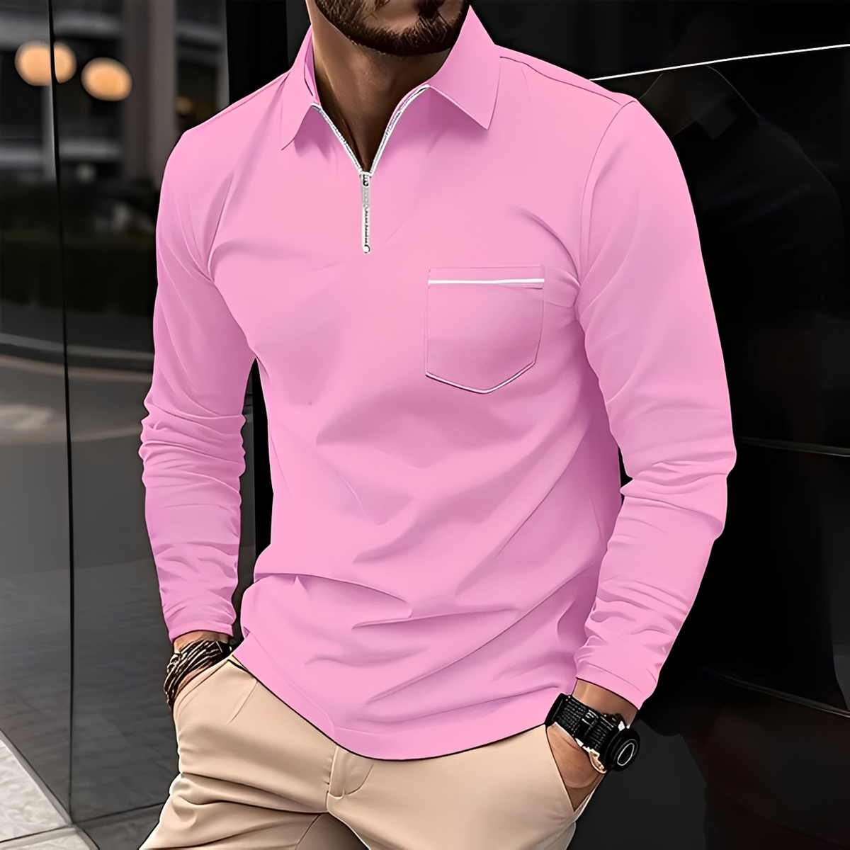 Randelle - Camisa casual de mangas compridas