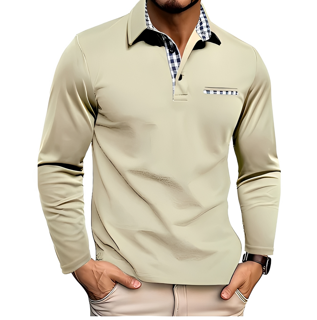 Shael - Camisa de mangas compridas clássica e acolhedora